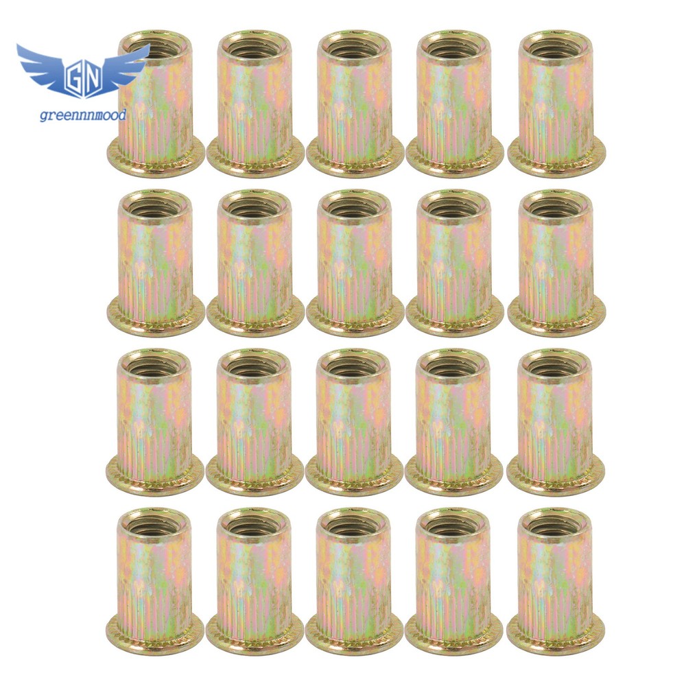 14" Rivet Nut Tool Kit with 70Pcs Rivet Nuts & 7 mandrels Effort-Saving Design