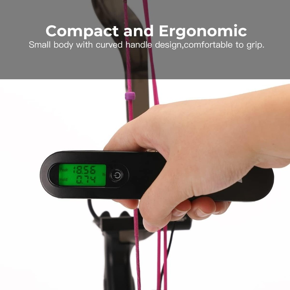 Digital Bow Scale,110 lbs High Precision Archery Bow Scale with Peak/Hold Black