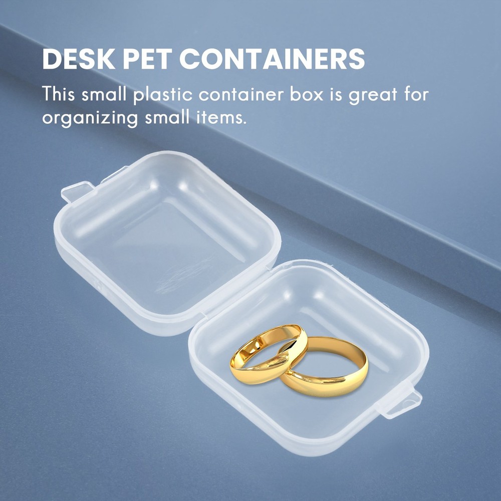 50Packs Small Clear Plastic Storage Containers,Mixed Empty , Case with Lids3344