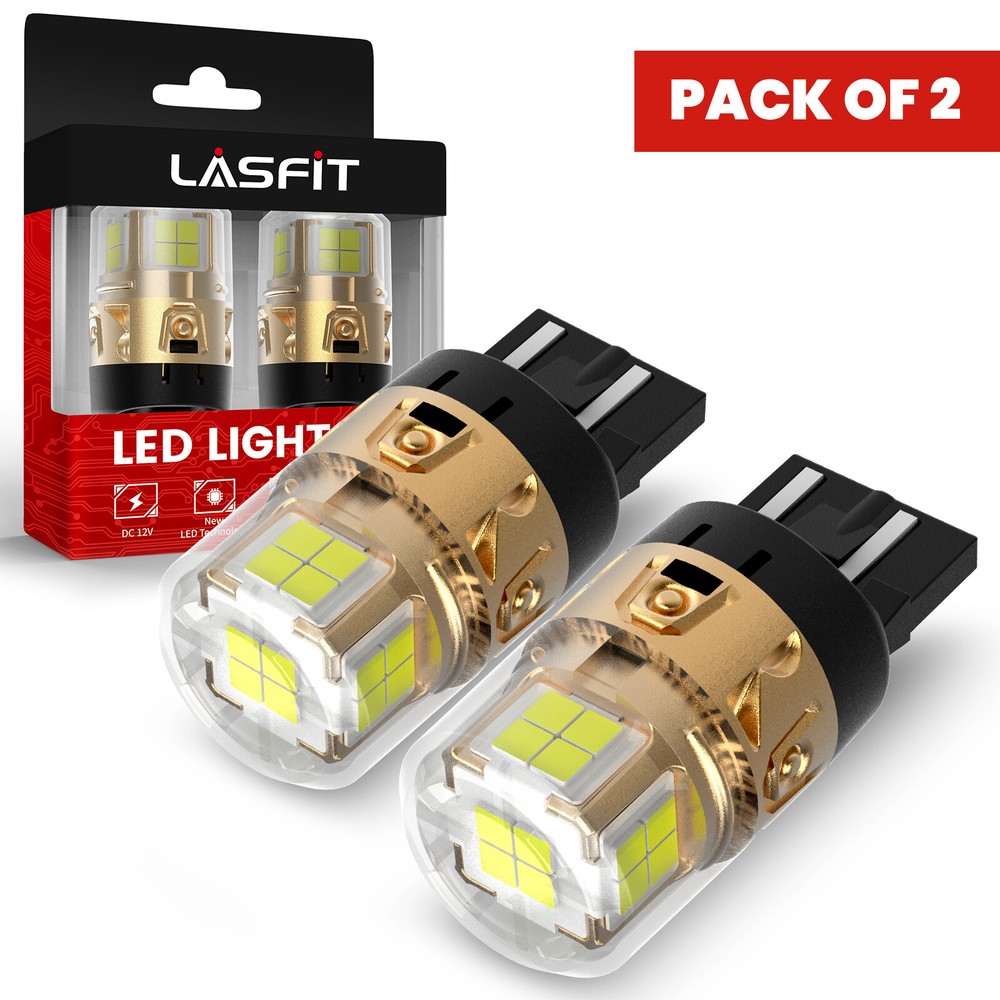 Lasfit 7440 7441 7443 LED Back Up Reverse Light Bulb Bright Pure White L2 Series