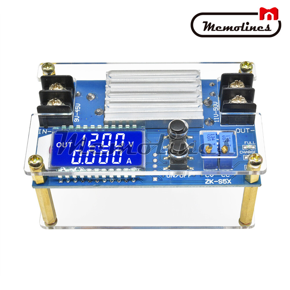DC-DC 5A Boost Voltage Constant Current Power Supply Module LCD Display w Case