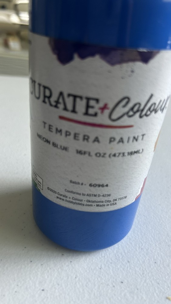 Tempera Paint Neón Blue 16oz