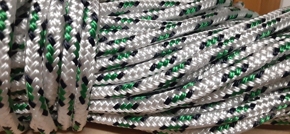 1/4 " x 150 ft. Double Braid-Yacht Braid Polyester rope. Made in USA.