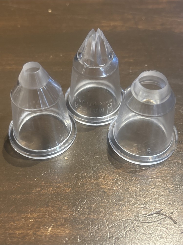 Matfer Bourgeat Polycarbonate Pipping / Pastry Tips Pack of 3 !