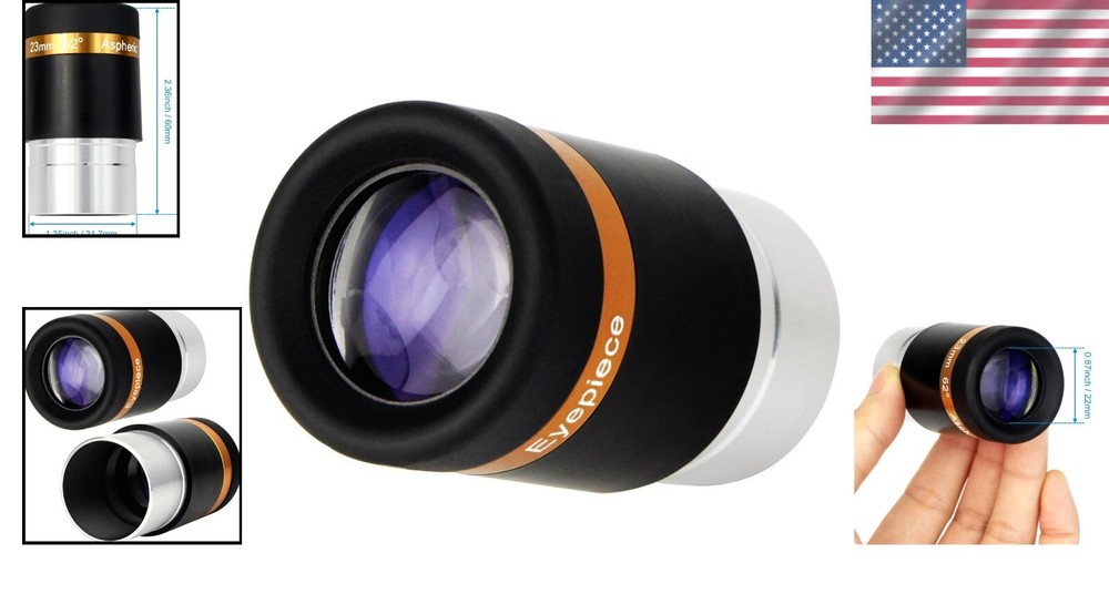 Lightweight 23mm Aspheric Eyepiece - Comfortable Viewing for Astronomers
