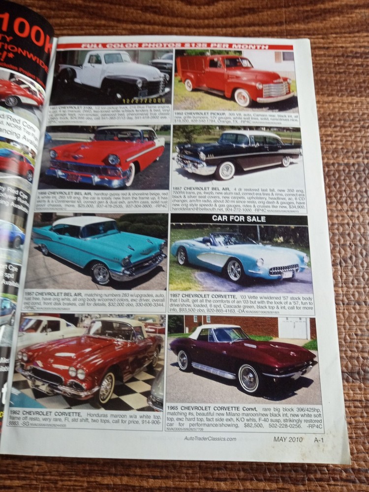 AutoTrader Classics Classic .Com May 2010 Corvette & Chevy