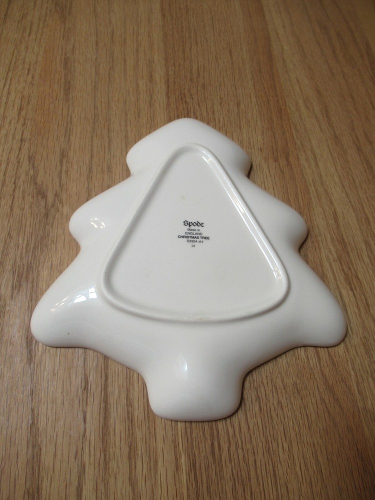 Tree-shaped Spode Christmas Tree design dish