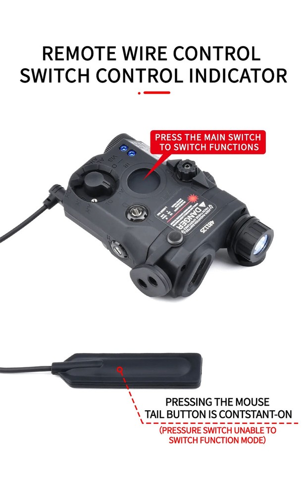 Tactical Brown PEQ 15 Zeroable Blue Vis/IR Laser Sight Device Flashlight Combo