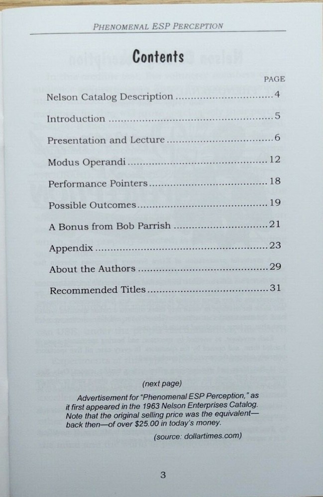 Phenomenal ESP Perception by Bob Tripp and Robert A. Nelson