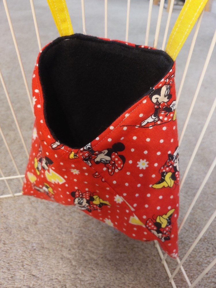 Ferret Corner Sack - Flannel Minnie Mouse Pattern
