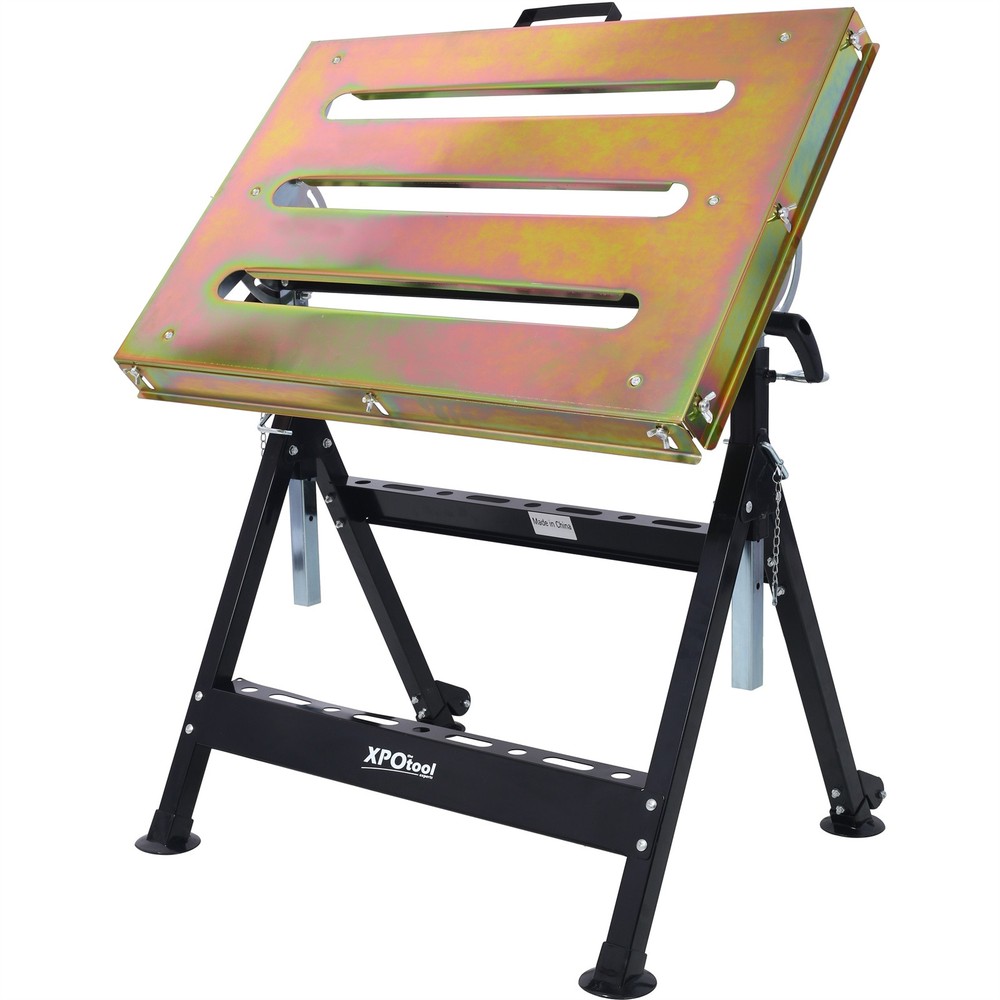 Foldable Steel Welding Table 30"x20" Adjustable Angle & Height 400lbs Capacity
