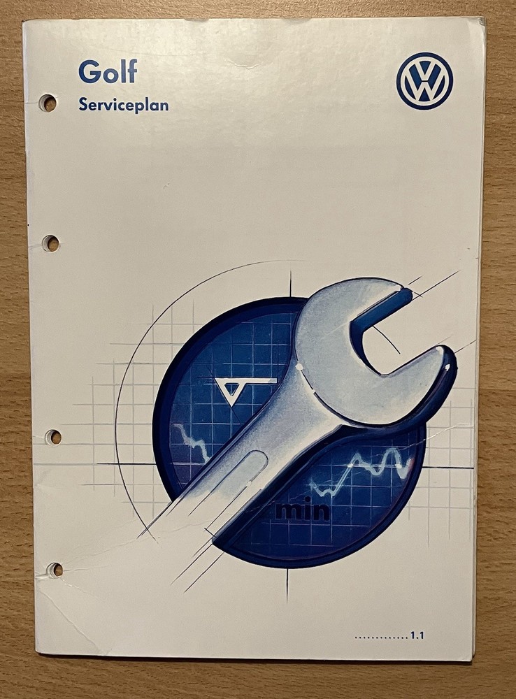 Original Service Plan VW Golf Service Booklet
