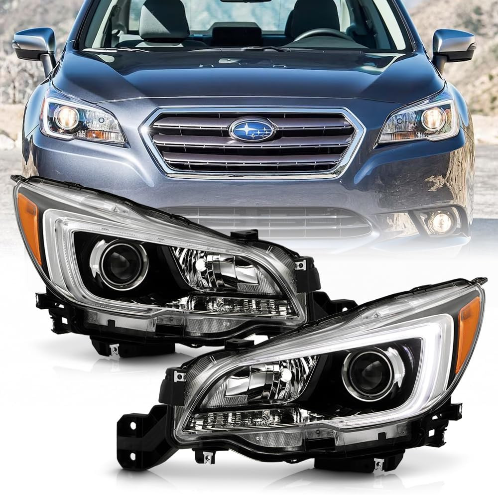- for 2015 2016 2017 Subaru Legacy|Outback Black Housing Halogen Type Projector