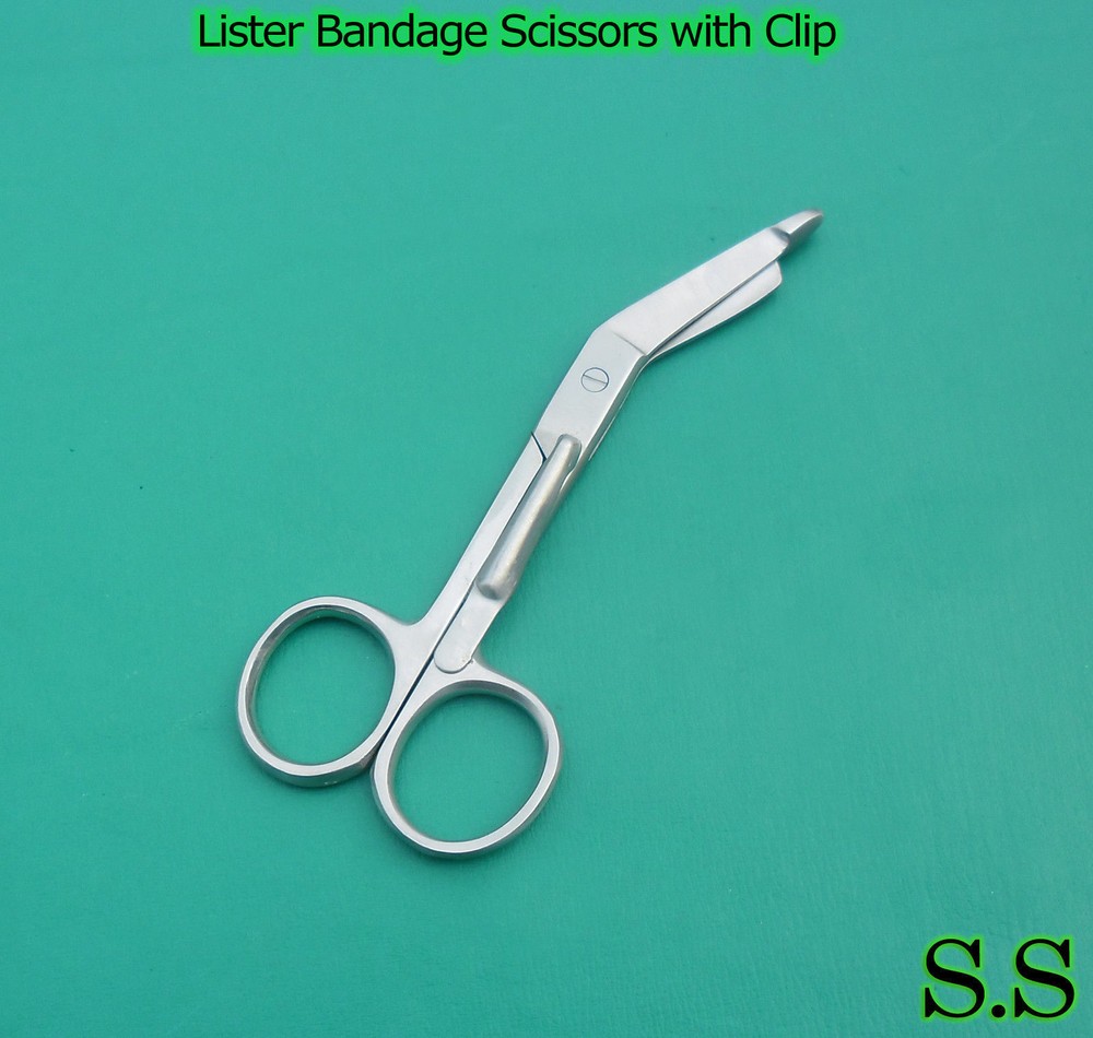 12 Pc Lister Bandage Scissors 5.5" with Clip