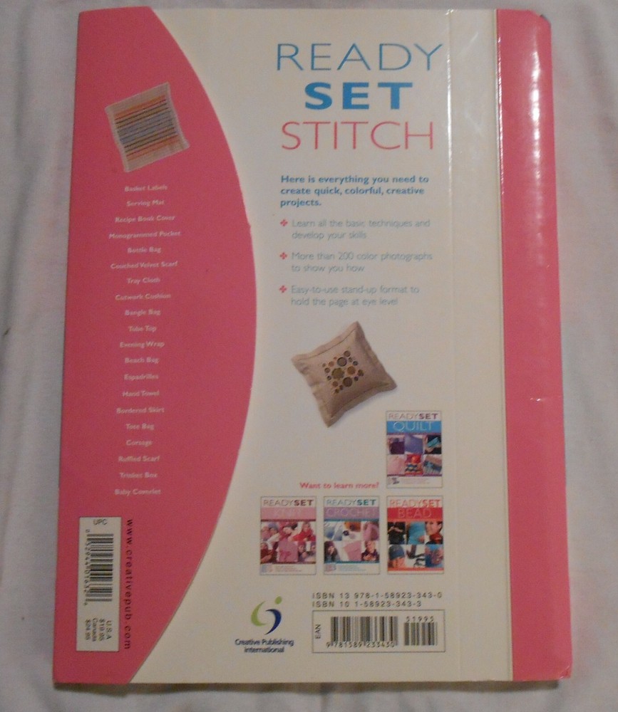 READY SET STITCH LEARN FABRIC DECORATION 20 PROJECTS ESSENTIAL TECHNIQUES DIY