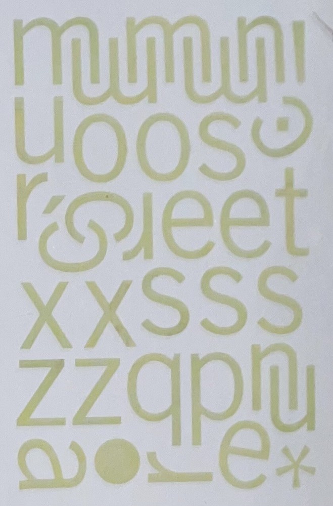 Basic Grey Designer Chipboard Kioshi Alphas Real Thick & Sticky Chip Sticker 4pg