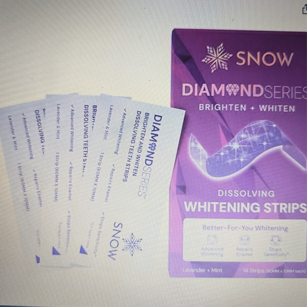 SNOW| Dissolving Teeth Whitening Strips | Brightning |Sensitive| 14 Count | 144