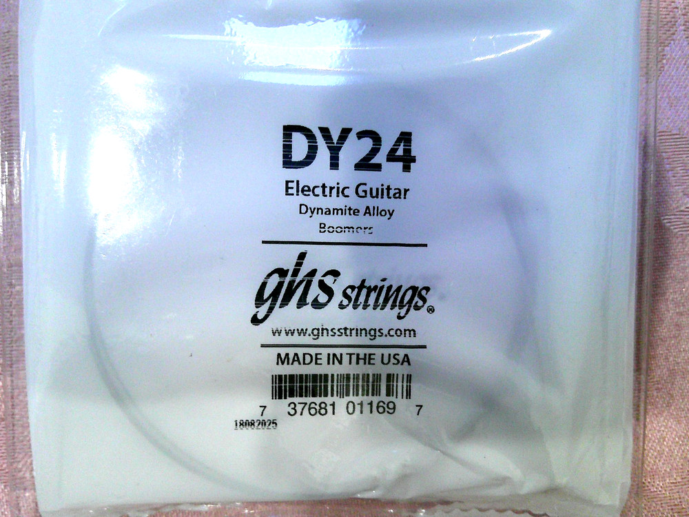 6 Pack GHS 24GA Nickel Wound Electric Guitar Strings .024"-6 Strings