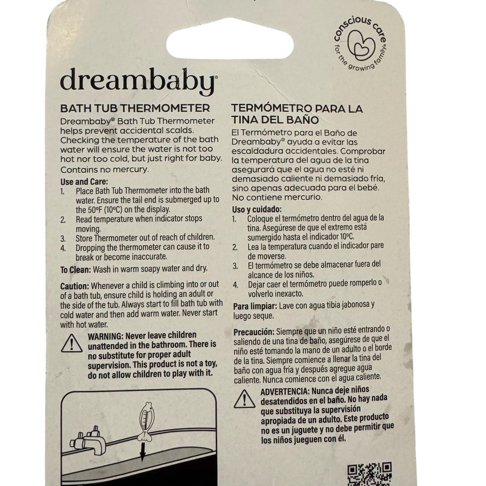 Dreambaby Bathtub Thermometer Temperature Check New