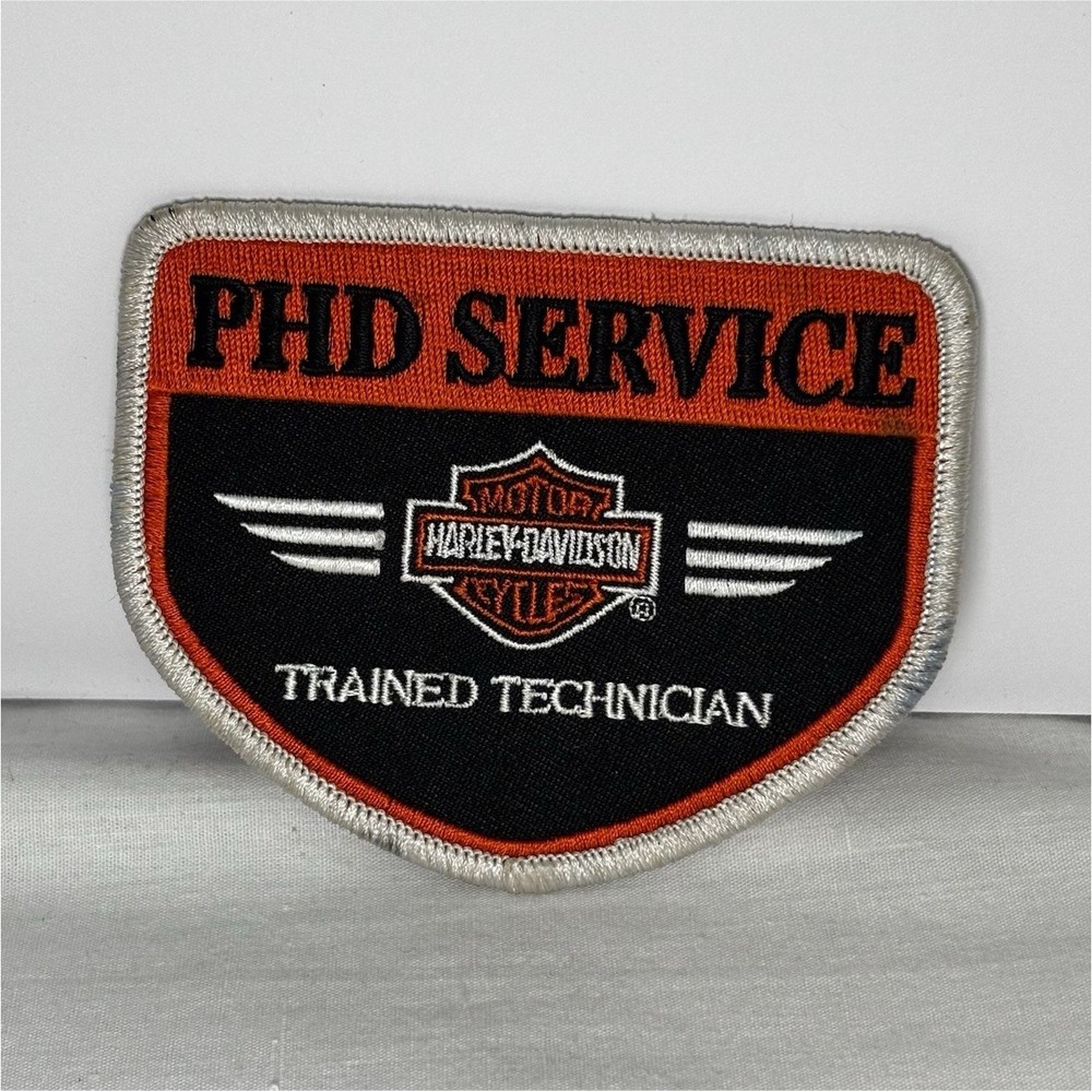 Harley-Davidson PHD Service Trained Technician Patch Black Orange