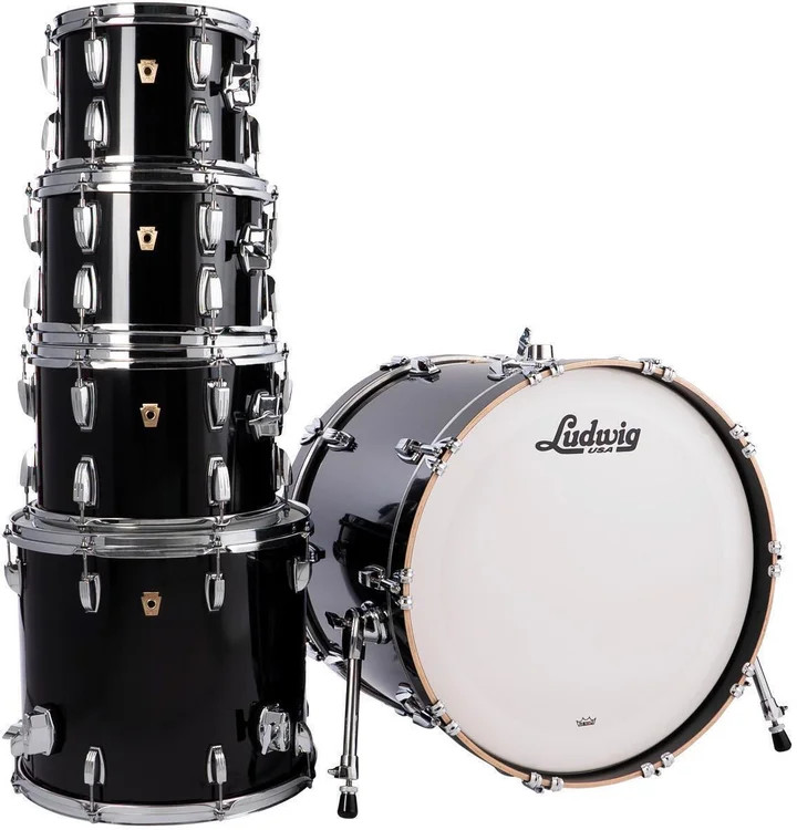 Ludwig Classic Maple 5-piece Shell Pack - Black Cortex