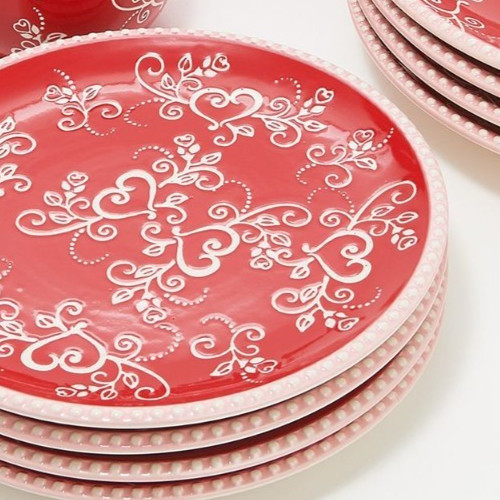 Temp-tations 16-Pc Essential Dinnerware Set, Plates,Mugs ROMANCE H221016