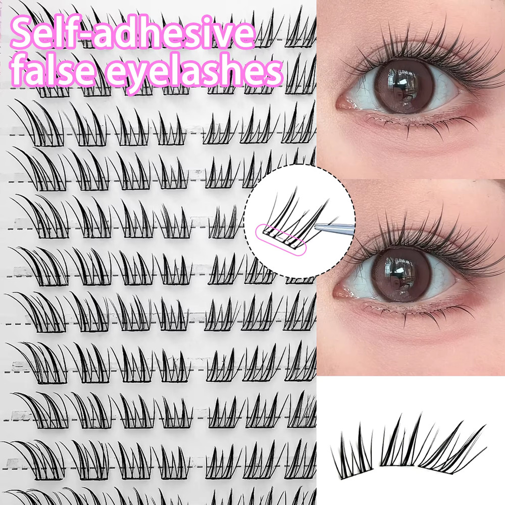 Fox Eye Glue-Free False Eyelashes Easy to Apply Beginner Friendly Natural Soft &