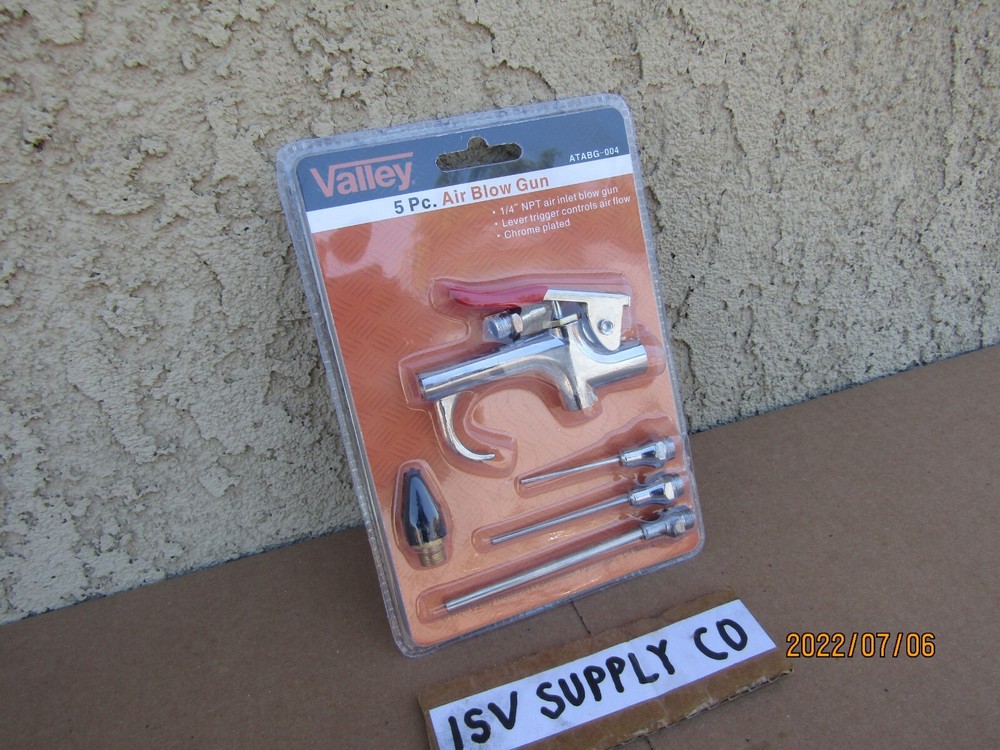 NEW 5 PC. COMPRESSOR AIR BLOW GUN.