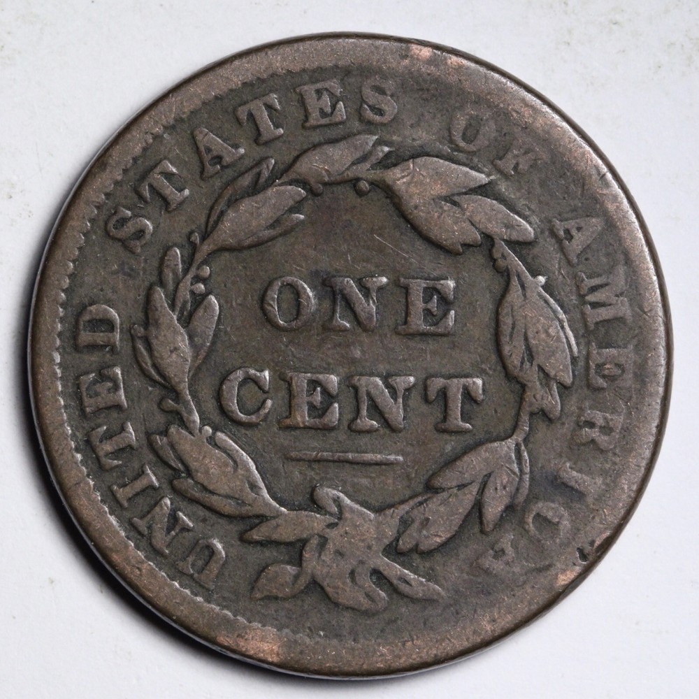 1838 Coronet Head Large Cent CHOICE FINE+ E193 JNL