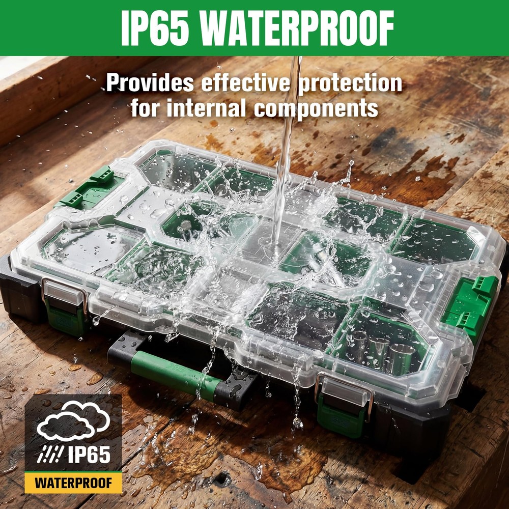 20.5 Inch Small Part Organizer Stackable Tools Box Organizer with 15