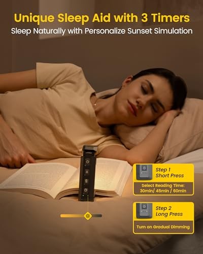 Extendable Book Lights for Reading at Night, 5 Enhanced Brightness & 3 Gray