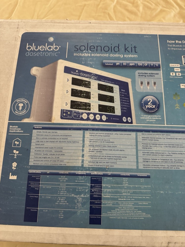 Bluelab pro controller with solenoid dosing system