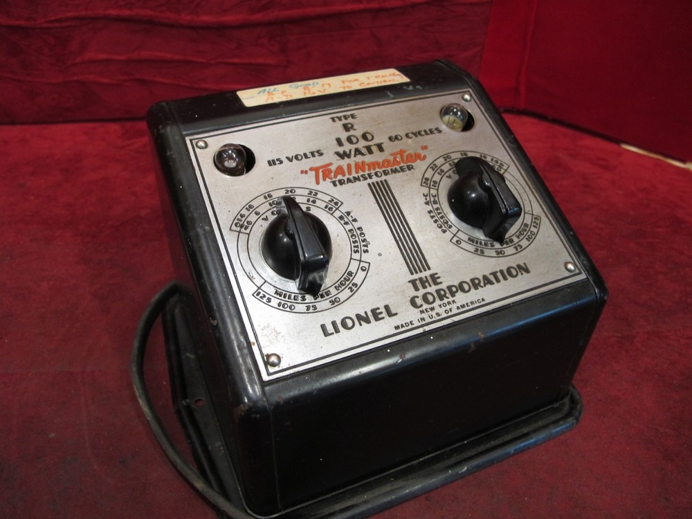Lionel Type R Trainmaster Transformer 100 watt, Tested. Ready to use!