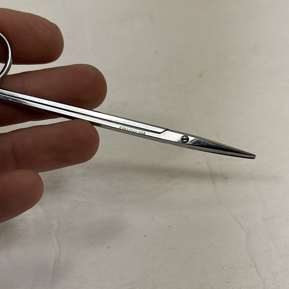 KNY-Scheerer surgical scissors Marked 99 Straight 4.5” VTG