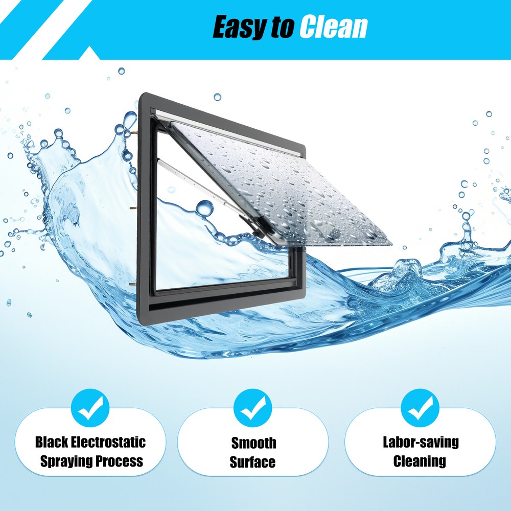 RV Caravan Extrapolated Ventilation Hinged Push Out Window Double Glazed Hatch