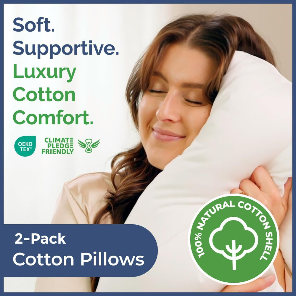 King Size 4-Piece Sheet Set + 2 Cotton Pillows - Ultimate Comfort Bundle