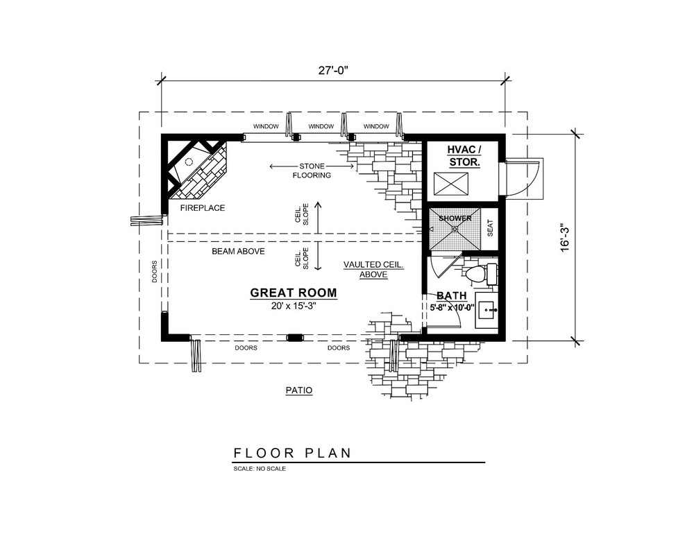 * Cape Cod Style Pool House / Cabana / Accessory Building - Full 24"x36" Plans *