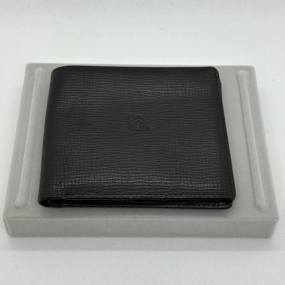 LOEWE Two-Fold Wallet Anagram Embossed Leather