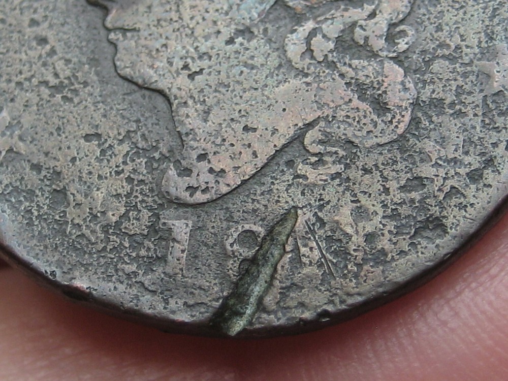 1818 Matron Head Large Cent Penny- About Good Details