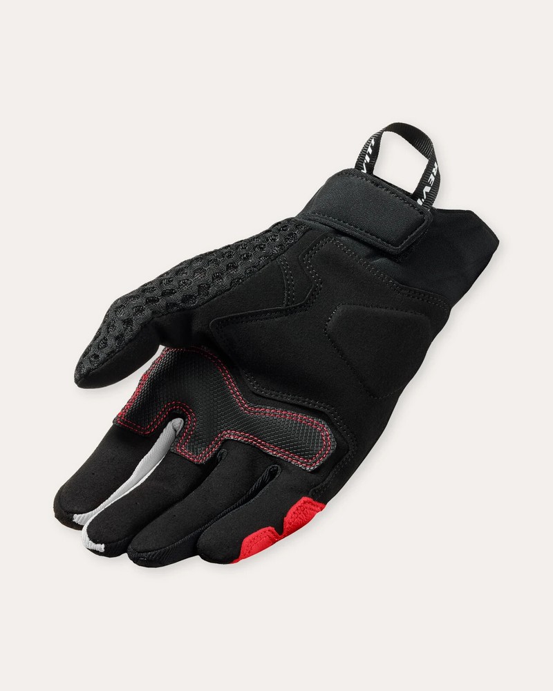 REV'IT! Veloz Motorcycle Gloves, Red-Black, Size Medium