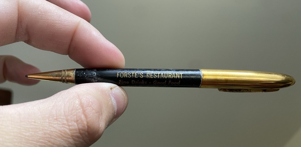 Forste’s Restaurant Mechanical Pencil 920 E Biddle St Baltimore MD