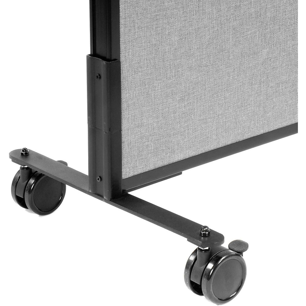 24-1/4"W x 75"H Mobile Office Partition Panel Gray