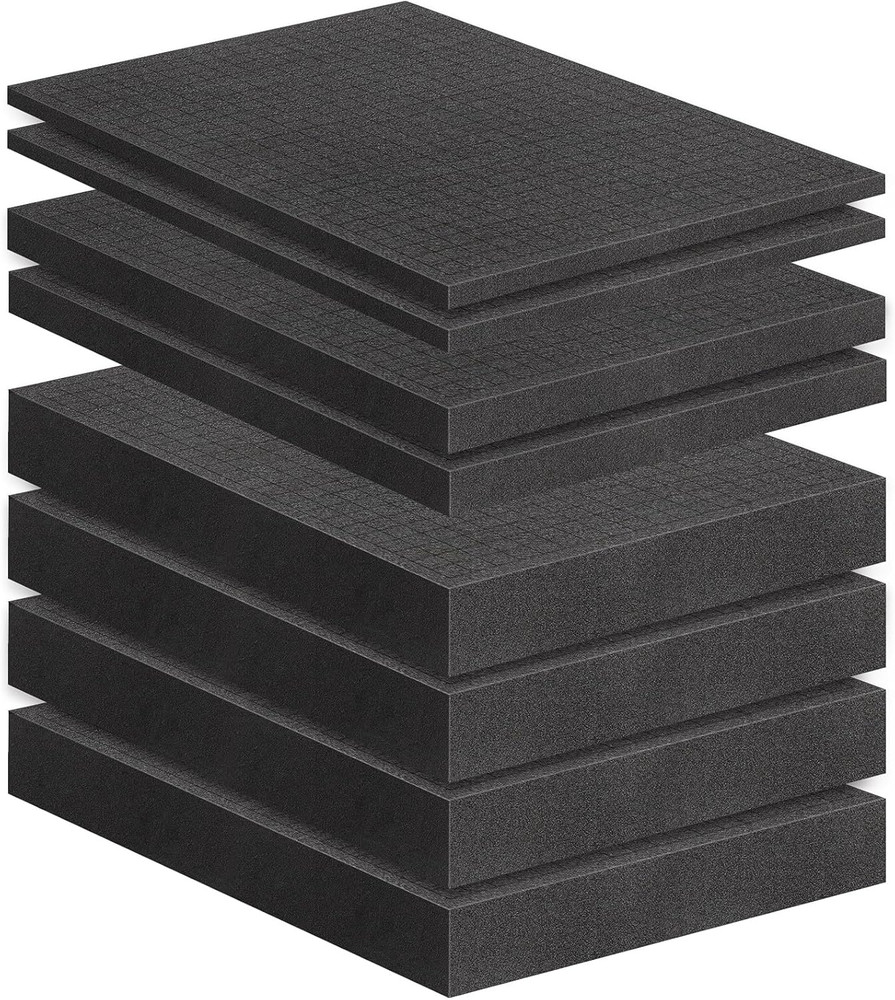 8-Pack Pre-Cubed Pick and Pluck Foam Sheets for Crafts and Storage