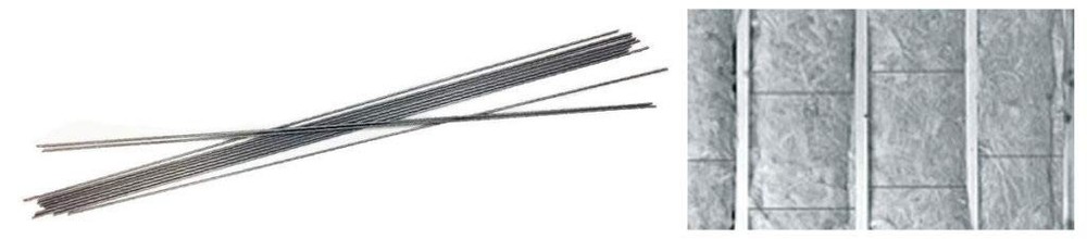 Insulation Support Wire 16", 100 Pieces 16 in L, Silver