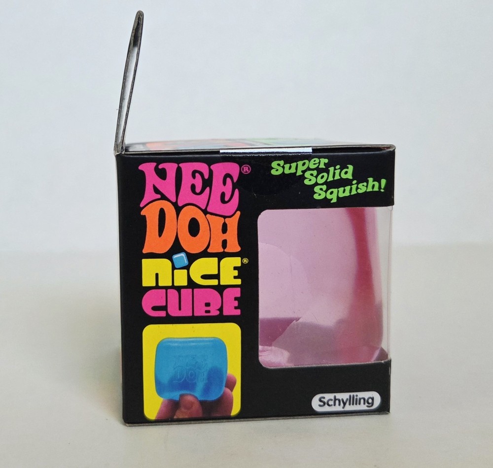 PINK NeeDoh Nice Cube, Nee Doh Nicecube 2.25" Squishy Stress Toy 100% AUTHENTIC