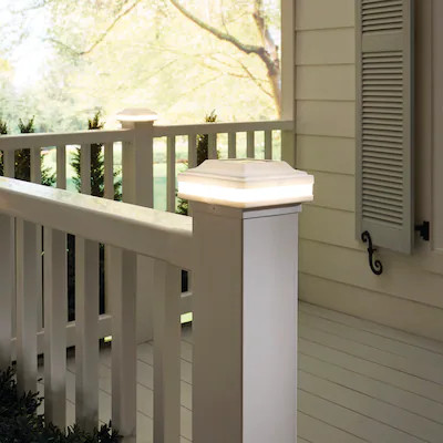 Harbor Breeze White Plastic Fence Deck Post Cap