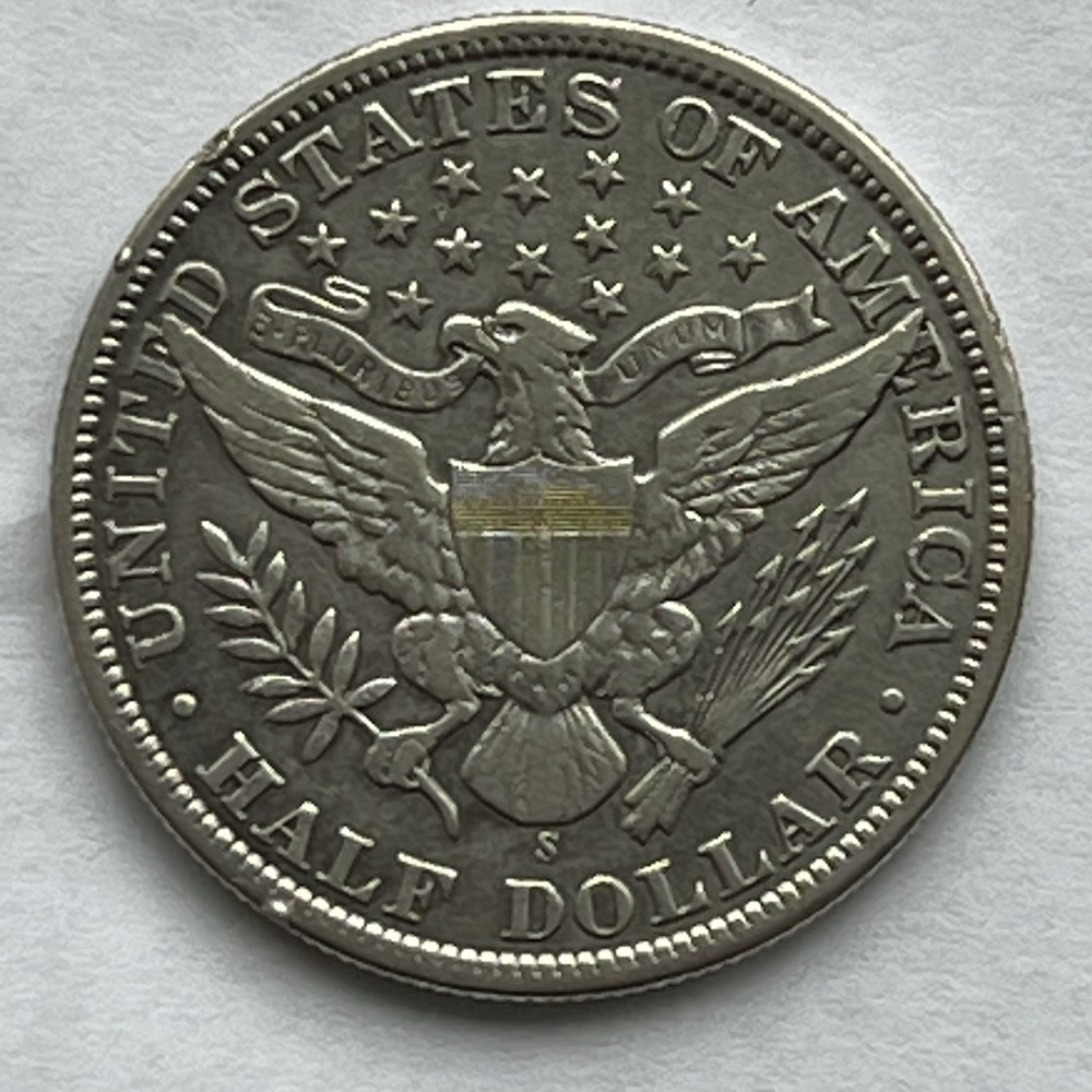 1899 S Barber Half Dollar AU Details