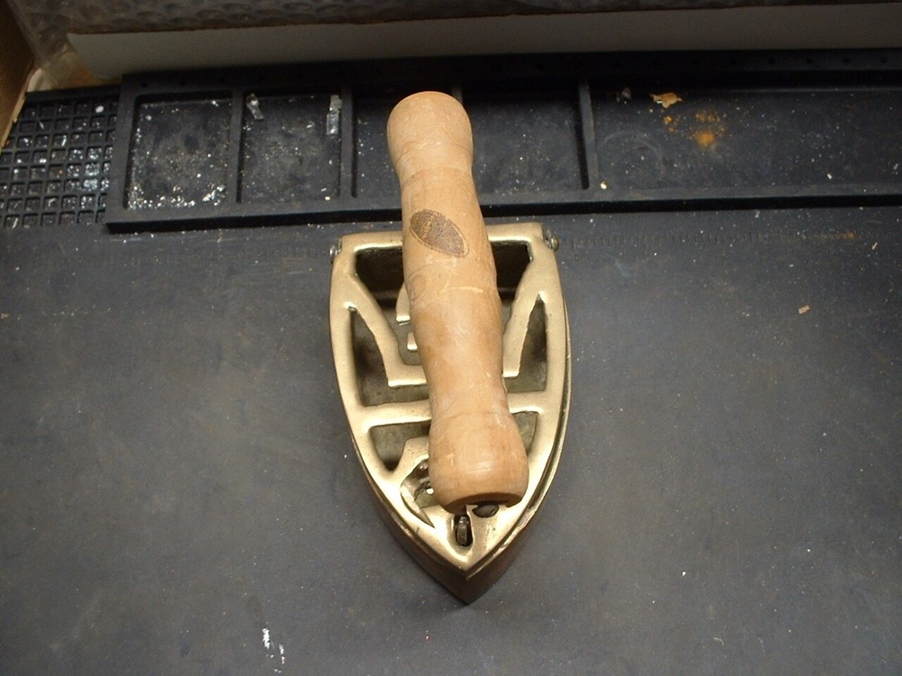 Solid Brass Charcoal Iron