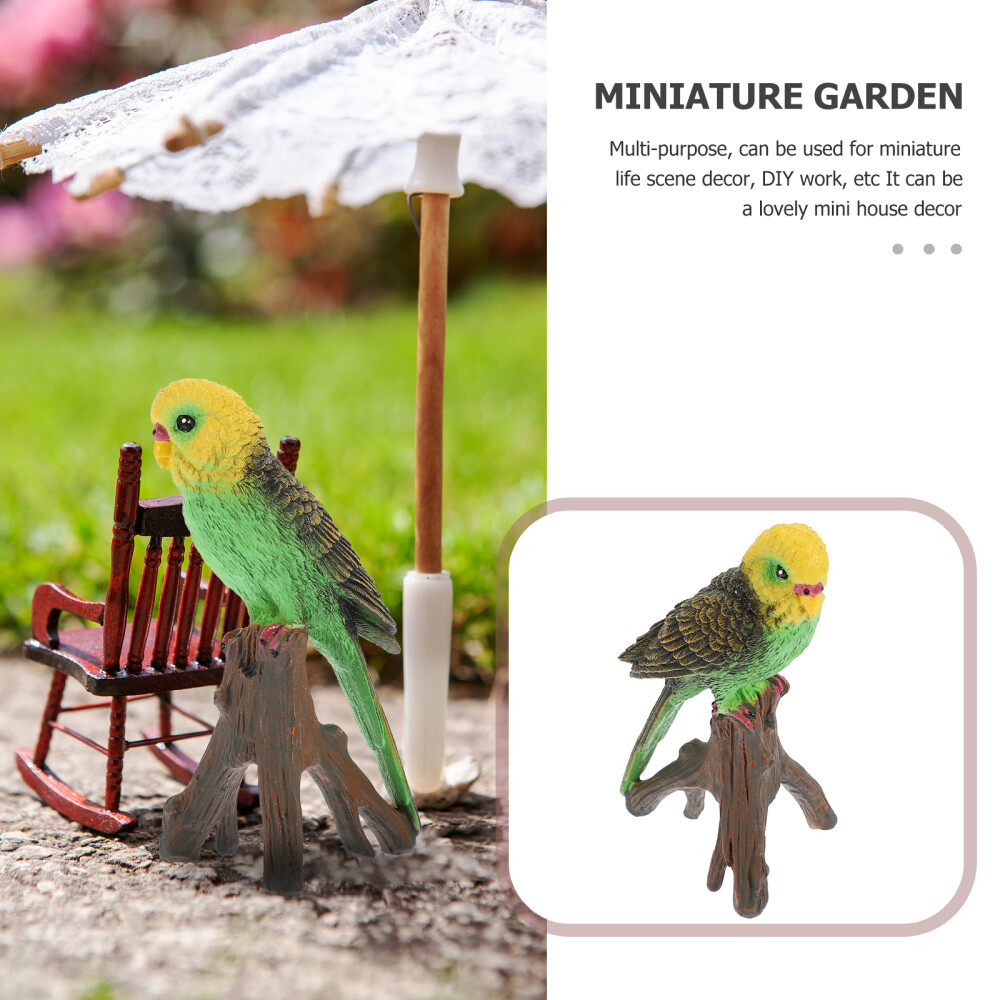 Artificial Parrot Figurine Lifelike Bird Model Standing Statue Decorative Model
