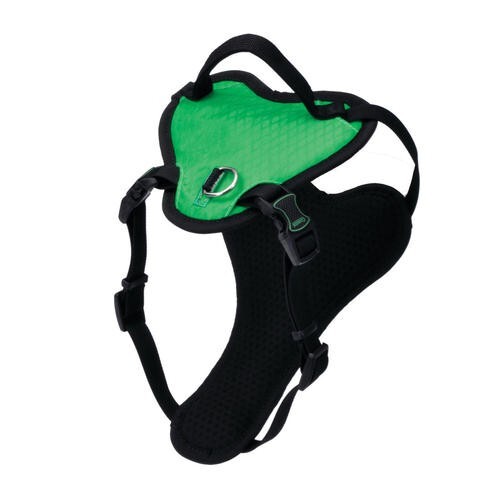 Small Green Dog Harness Control Vest Adjustable Soft Padding Super Plush Mesh
